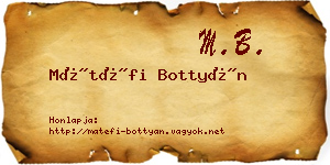 Mátéfi Bottyán névjegykártya